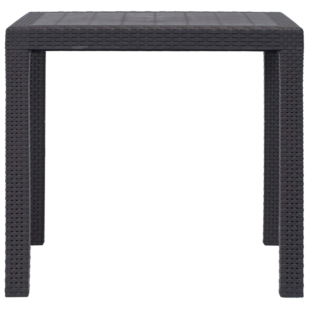 Gartentisch Braun 79 x 79 x 72 cm Kunststoff Rattan-Optik